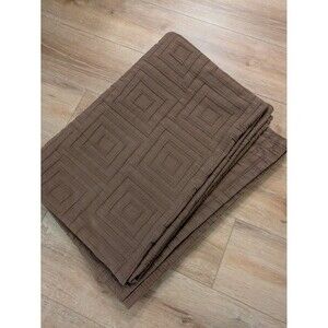 The Company Store Vintage TWIN Geometric Square Heavy Textured Quilt Blanket